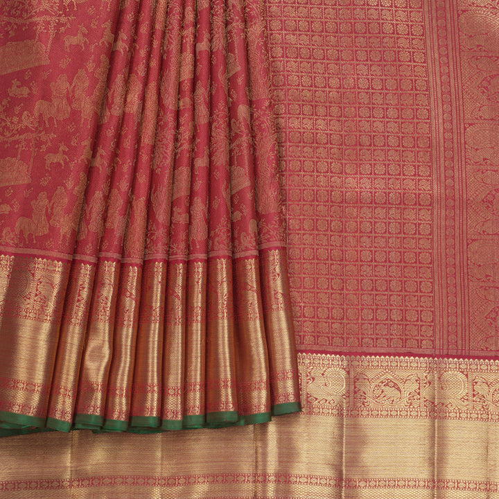 Hayagrivas Handloom Maroon Ten Yards Silk Saree KBFL257G1-1-BF257-SBS
