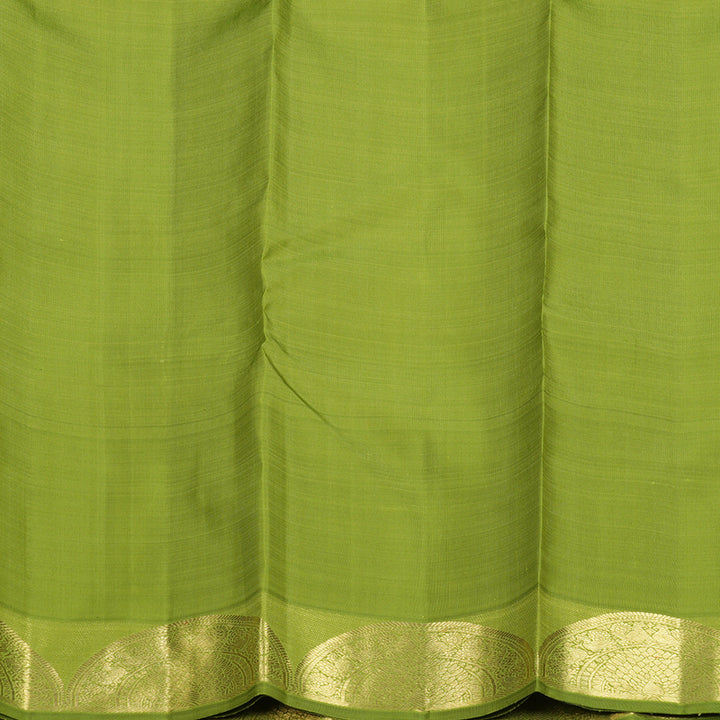 Hayagrivas Handloom Parrot Green Kanjivaram Silk Saree KBFL260G1-1-BF260-SBS