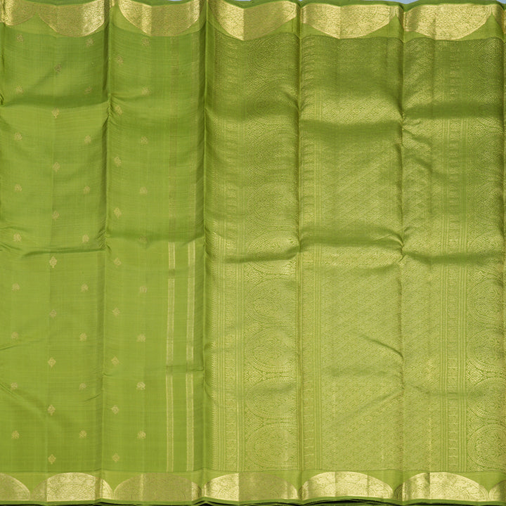 Hayagrivas Handloom Parrot Green Kanjivaram Silk Saree KBFL260G1-1-BF260-SBS