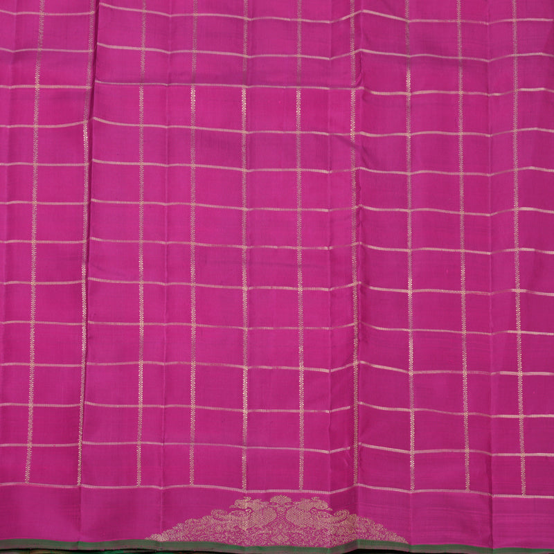 Hayagrivas Handloom Multicolour Checks Ten Yards Silk Saree KBFL266H1-1-BF266-SBS