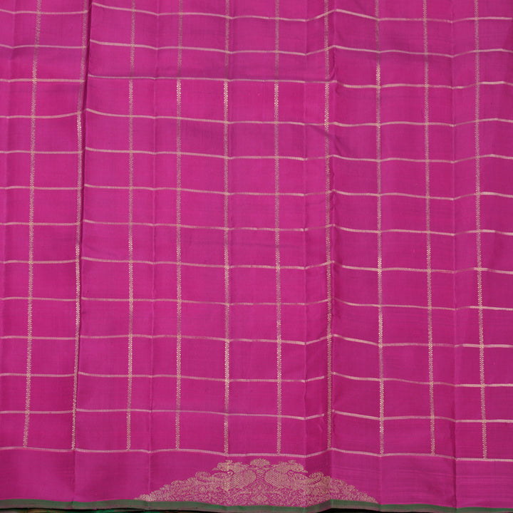 Hayagrivas Handloom Multicolour Checks Ten Yards Silk Saree KBFL266H1-1-BF266-SBS