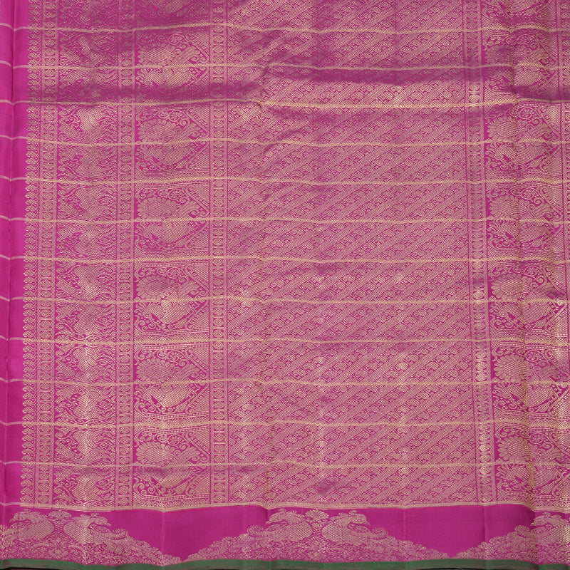 Hayagrivas Handloom Multicolour Checks Ten Yards Silk Saree KBFL266H1-1-BF266-SBS