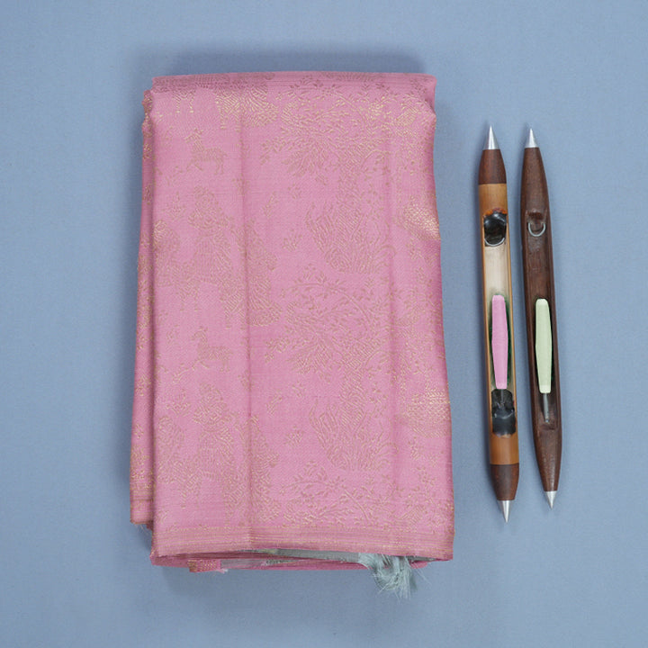 Hayagrivas Handloom Baby Pink Kanjivaram Silk Saree KBFL267H1-1-BF267-SBS