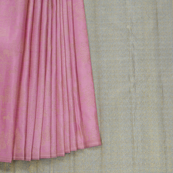 Hayagrivas Handloom Baby Pink Kanjivaram Silk Saree KBFL267H1-1-BF267-SBS