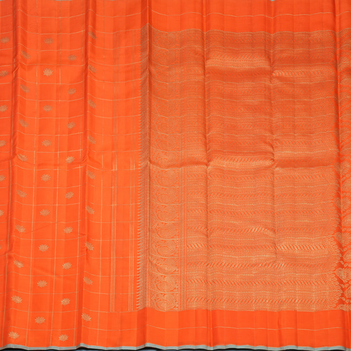 Hayagrivas Handloom Orange Kanjivaram Silk Saree KBFL270H1-1-BF270-SBS