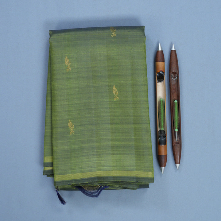 Hayagrivas Handloom Green &amp; Blue (Shot Colour) Kanjivaram Silk Saree KBFL272H1-1-BF272-SBS