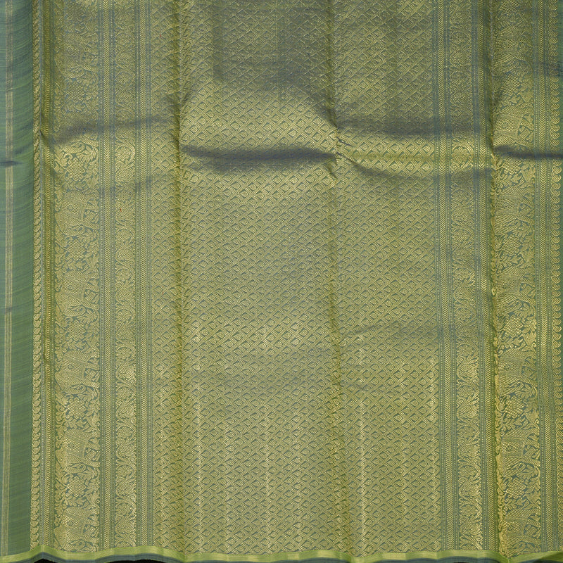 Hayagrivas Handloom Green &amp; Blue (Shot Colour) Kanjivaram Silk Saree KBFL272H1-1-BF272-SBS