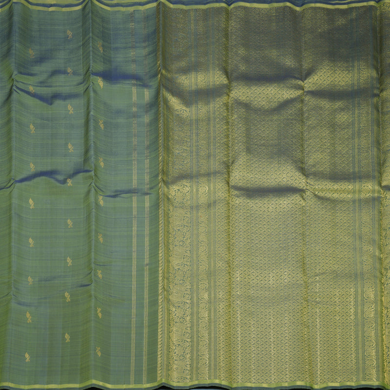 Hayagrivas Handloom Green &amp; Blue (Shot Colour) Kanjivaram Silk Saree KBFL272H1-1-BF272-SBS