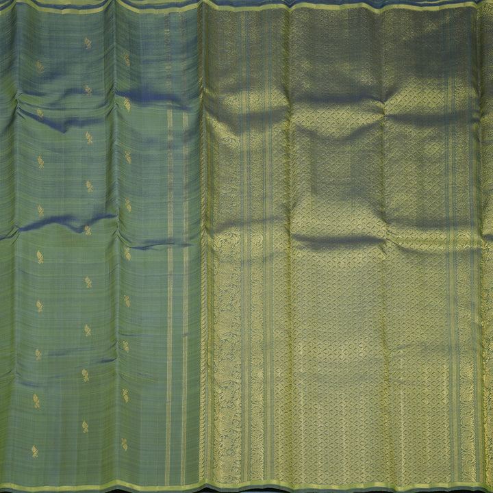 Hayagrivas Handloom Green &amp; Blue (Shot Colour) Kanjivaram Silk Saree KBFL272H1-1-BF272-SBS