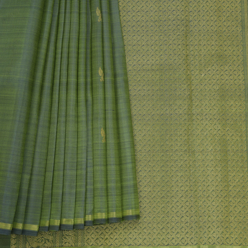Hayagrivas Handloom Green &amp; Blue (Shot Colour) Kanjivaram Silk Saree KBFL272H1-1-BF272-SBS
