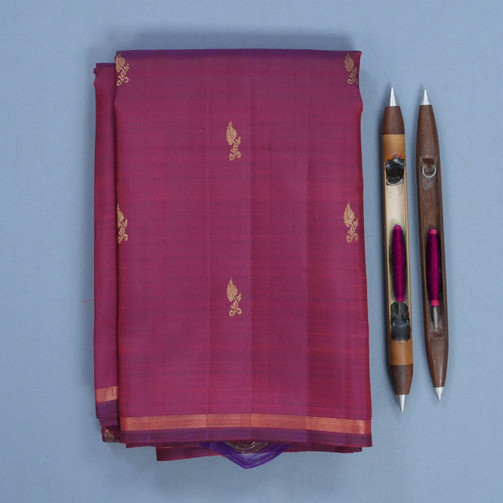 Hayagrivas Handloom Rustic Purple Kanjivaram Silk Saree KBFL273H1-1-BF273-SBS