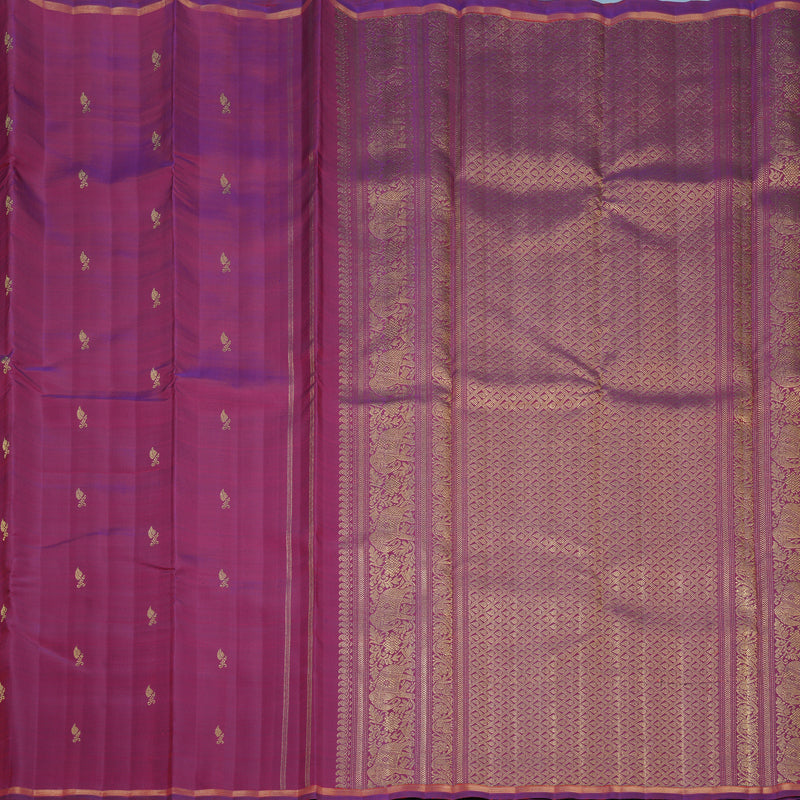 Hayagrivas Handloom Rustic Purple Kanjivaram Silk Saree KBFL273H1-1-BF273-SBS