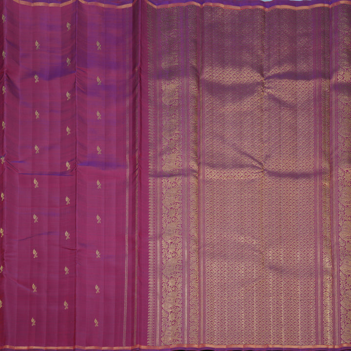 Hayagrivas Handloom Rustic Purple Kanjivaram Silk Saree KBFL273H1-1-BF273-SBS