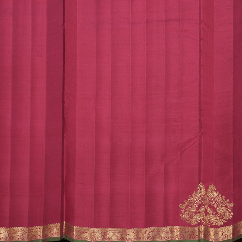Hayagrivas Handloom Maroon Ten Yards Silk Saree KBFL277H1-1-BF277-SBS