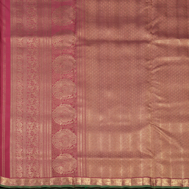 Hayagrivas Handloom Maroon Ten Yards Silk Saree KBFL277H1-1-BF277-SBS