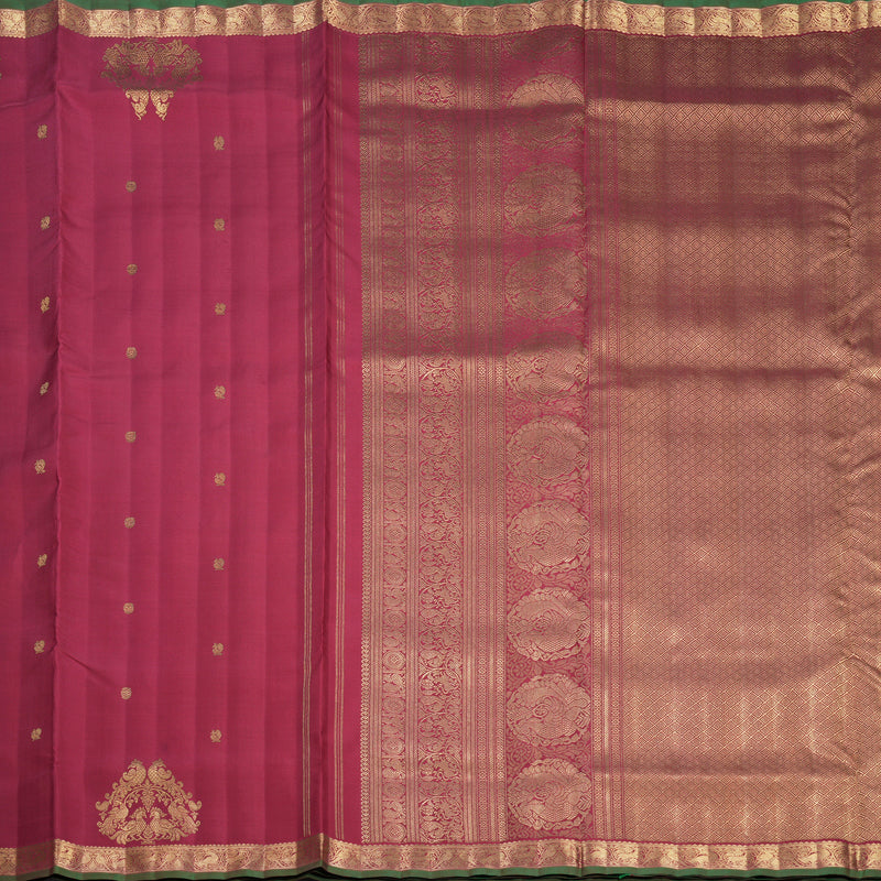 Hayagrivas Handloom Maroon Ten Yards Silk Saree KBFL277H1-1-BF277-SBS