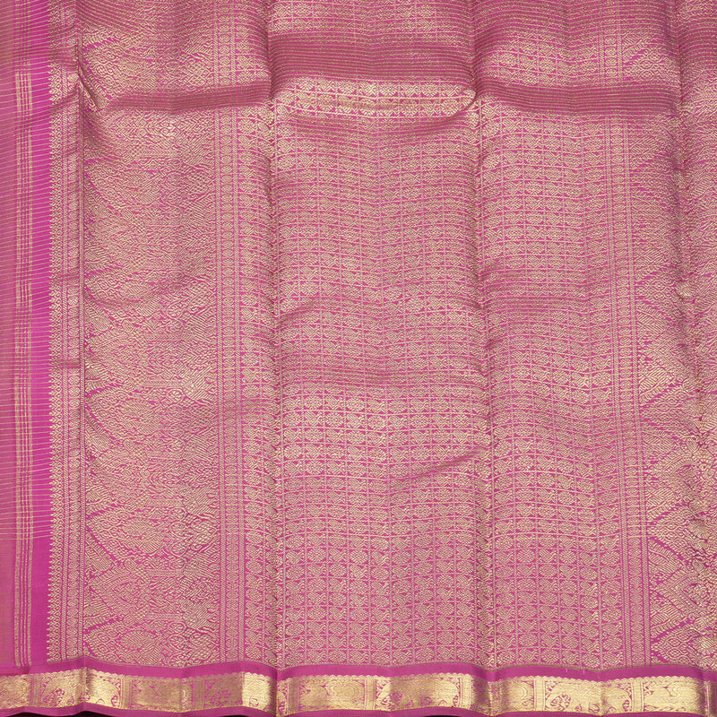 Hayagrivas Handloom Onion Pink Kanjivaram Silk Saree with Magenta Border KBFL282H1-1-BF282-SBS