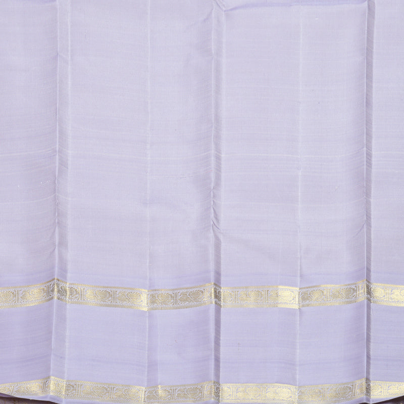Hayagrivas Handloom Light Grey Kanjivaram Silk Saree with Lilac Border KBFL286H1-1-BF286-SBS
