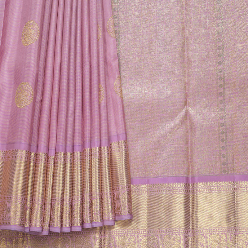 Hayagrivas Handloom Lotus Pink Kanjivaram Silk Saree KBFL287H1-1-BF287-SBS