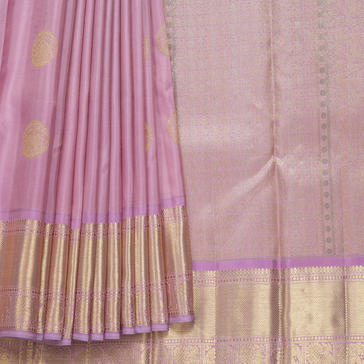 Hayagrivas Handloom Lotus Pink Kanjivaram Silk Saree KBFL287H1-1-BF287-SBS