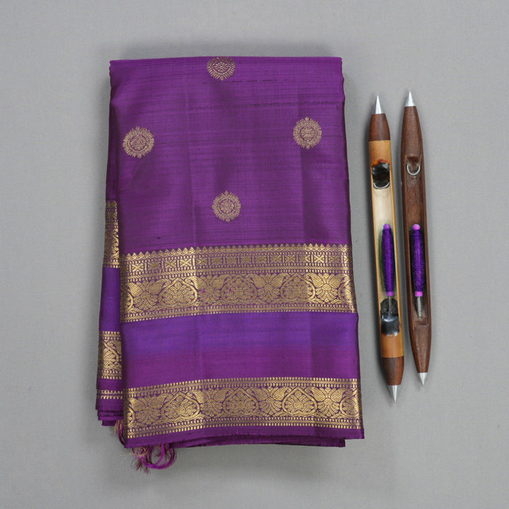 Hayagrivas Handloom Purple Kanjivaram Silk Saree KBFL289H1-1-BF289-SBS