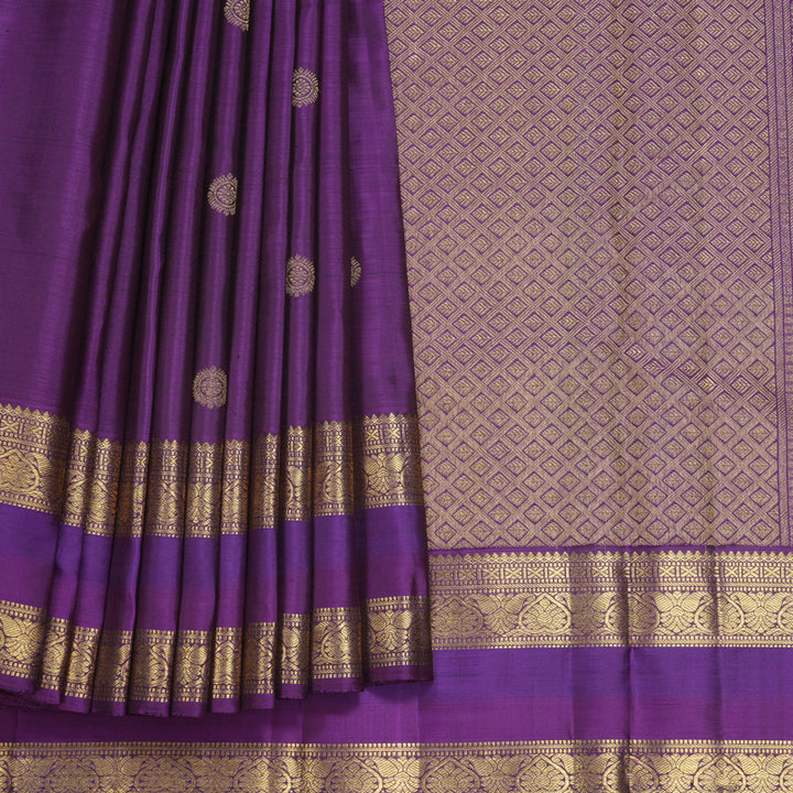 Hayagrivas Handloom Purple Kanjivaram Silk Saree KBFL289H1-1-BF289-SBS