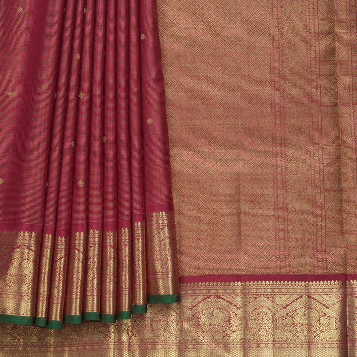 Hayagrivas Handloom Maroon Ten Yards Kanjivaram Silk Saree KBFL290H1-1-BF290-SBS