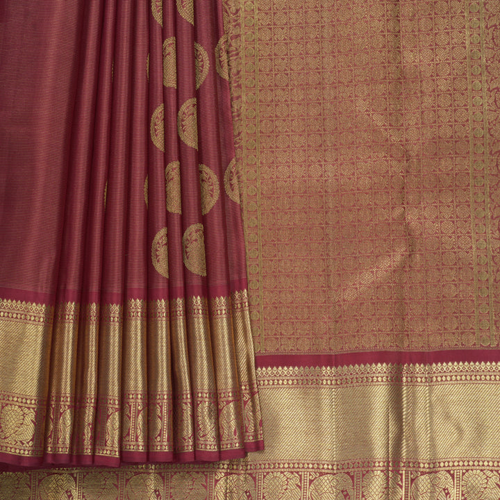 Hayagrivas Handloom Maroon Kanjivaram Silk Saree KBFL303H1-1-BF303-SBS