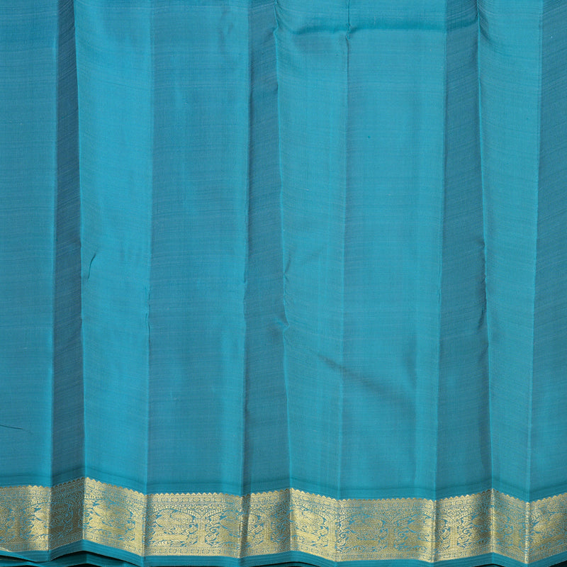 Hayagrivas Handloom Teal Blue Kanjivaram Silk Saree KBFL308H1-1-BF308-SBS