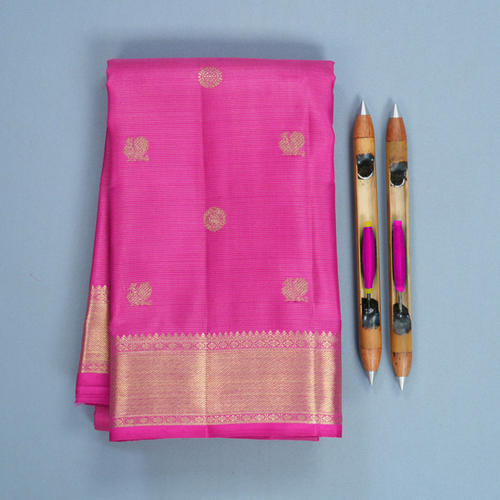 Hayagrivas Handloom Rani Pink Kanjivaram Silk Saree KBFL310H1-1-BF310-SBS