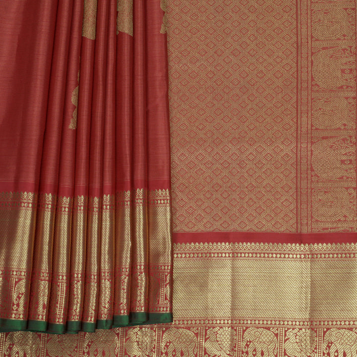 Hayagrivas Handloom Maroon Ten Yards Silk Saree KBFL315I1-1-BF315-SBS