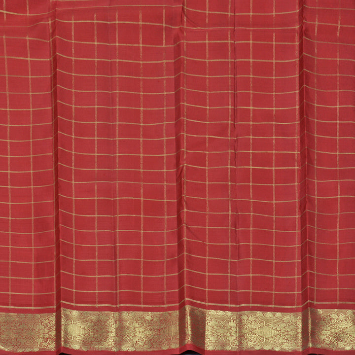Hayagrivas Handloom Multicolour Checks Kanjivaram Silk Saree with Maroon Border KBFL316I1-1-BF316-SBS