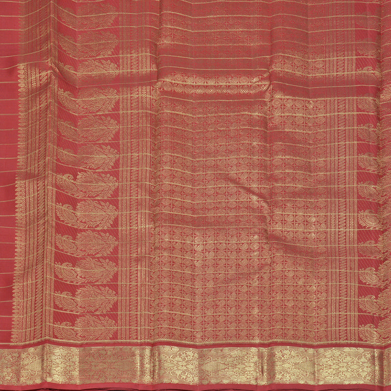Hayagrivas Handloom Multicolour Checks Kanjivaram Silk Saree with Maroon Border KBFL316I1-1-BF316-SBS