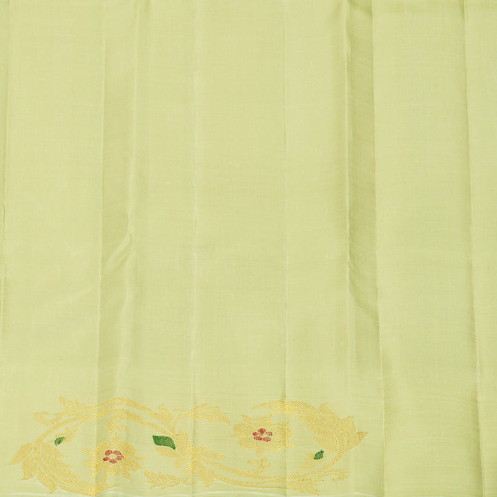 Hayagrivas Handloom Pastel Green Kanjivaram Silk Saree with Pista Green Border KBFL319I1-1-BF319-SBS