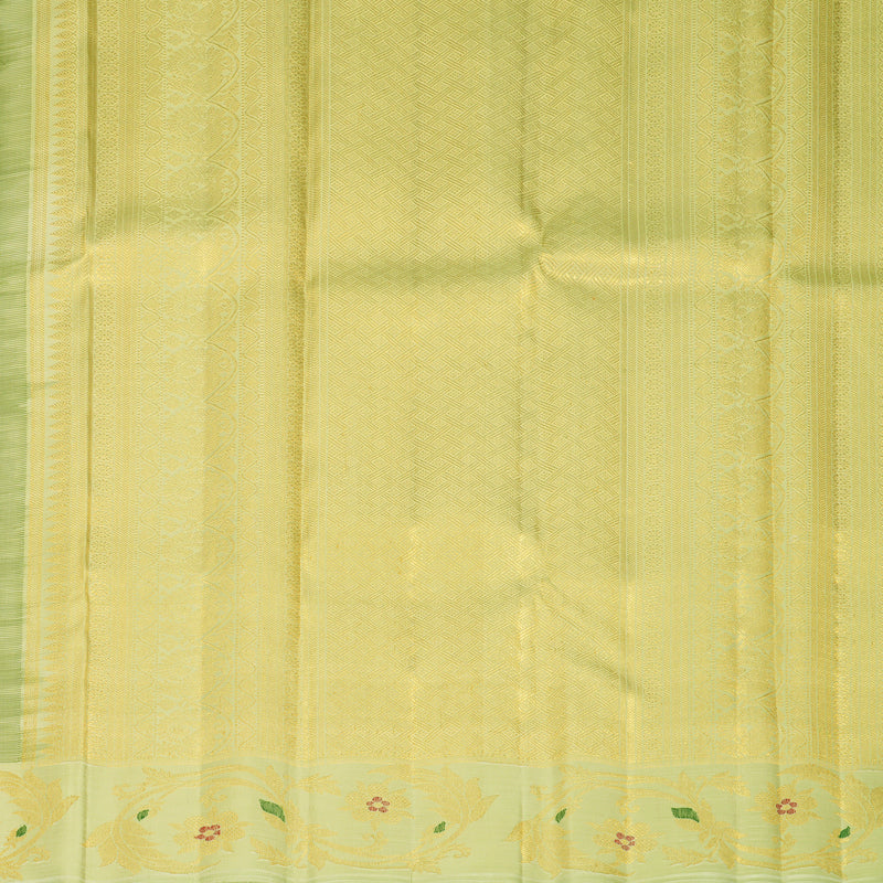 Hayagrivas Handloom Pastel Green Kanjivaram Silk Saree with Pista Green Border KBFL319I1-1-BF319-SBS