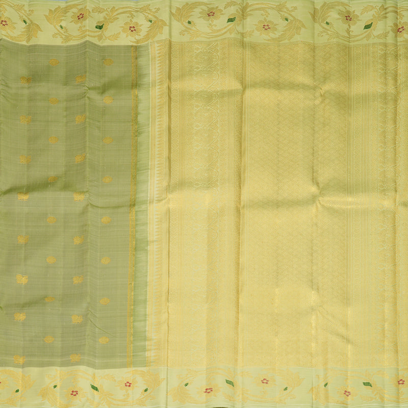 Hayagrivas Handloom Pastel Green Kanjivaram Silk Saree with Pista Green Border KBFL319I1-1-BF319-SBS
