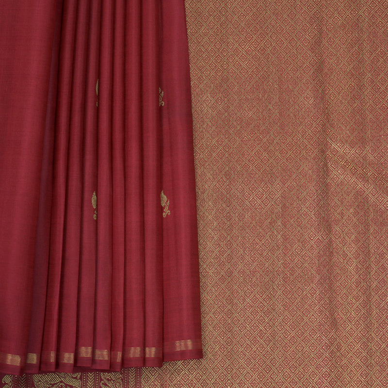 Hayagrivas Handloom Maroon Kanjivaram Silk Saree KBFL322I1-1-BF322-SBS