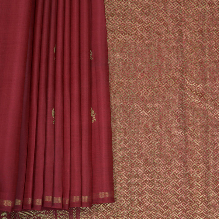 Hayagrivas Handloom Maroon Kanjivaram Silk Saree KBFL322I1-1-BF322-SBS