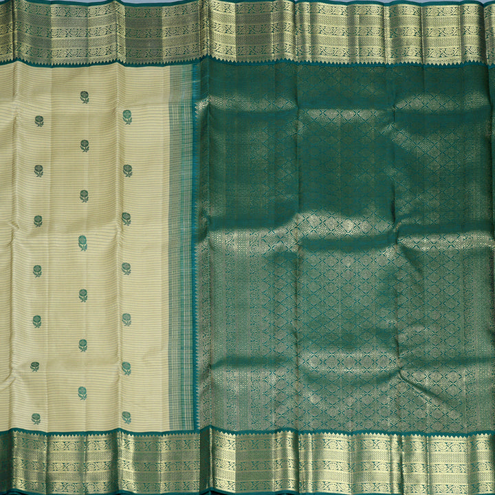 Hayagrivas Handloom Sandal Kanjivaram Silk Saree with Rama Green Border KBFL323I1-1-BF323-SBS