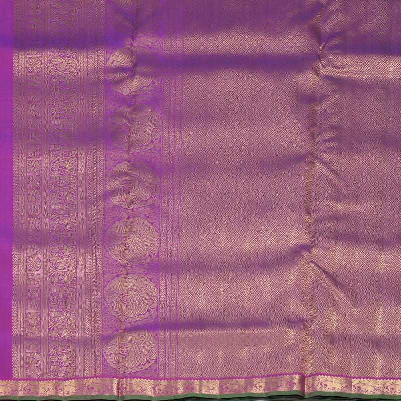 Hayagrivas Handloom Purple Ten Yards Silk Saree KBFL326I1-1-BF326-SBS