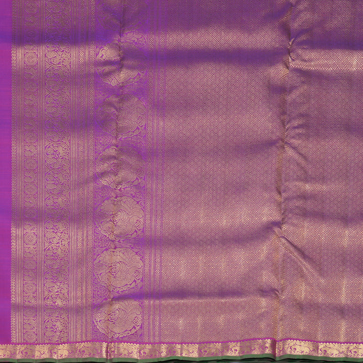 Hayagrivas Handloom Purple Ten Yards Silk Saree KBFL326I1-1-BF326-SBS