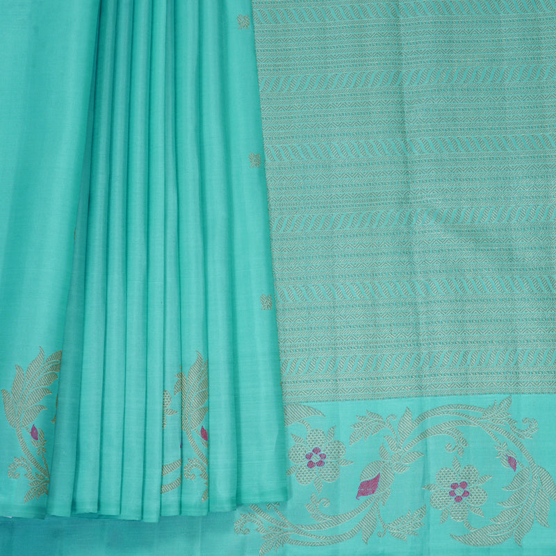 Hayagrivas Handloom Sky Blue Kanjivaram Silk Saree KBFL327I1-1-BF327-SBS