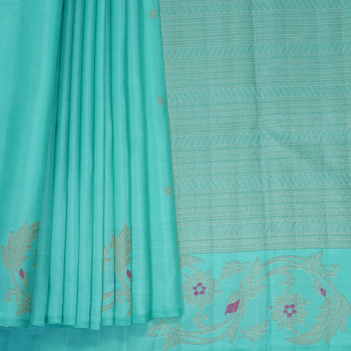 Hayagrivas Handloom Sky Blue Kanjivaram Silk Saree KBFL327I1-1-BF327-SBS