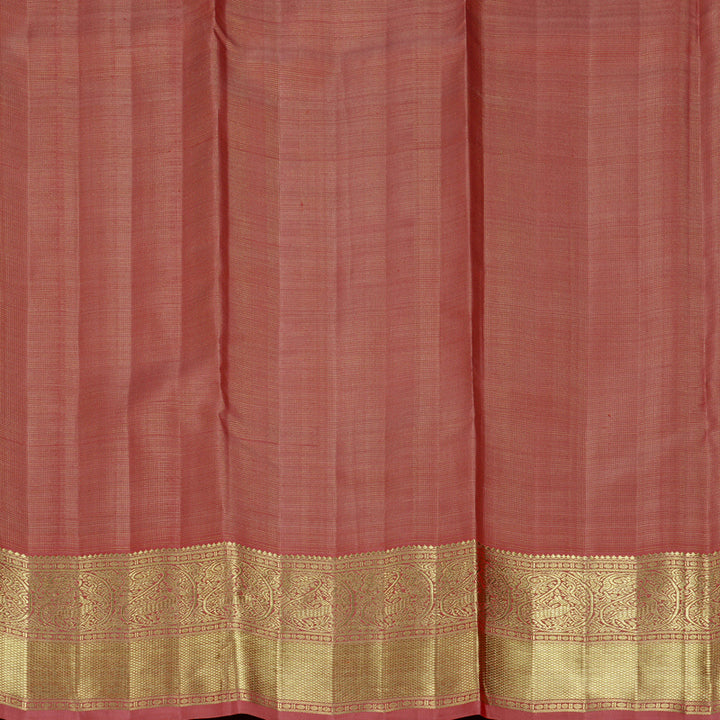 Hayagrivas Handloom Teal &amp; Pink (Shot Colour) Kanjivaram Silk Saree with Pink Border KBFL328I1-1-BF328-SBS