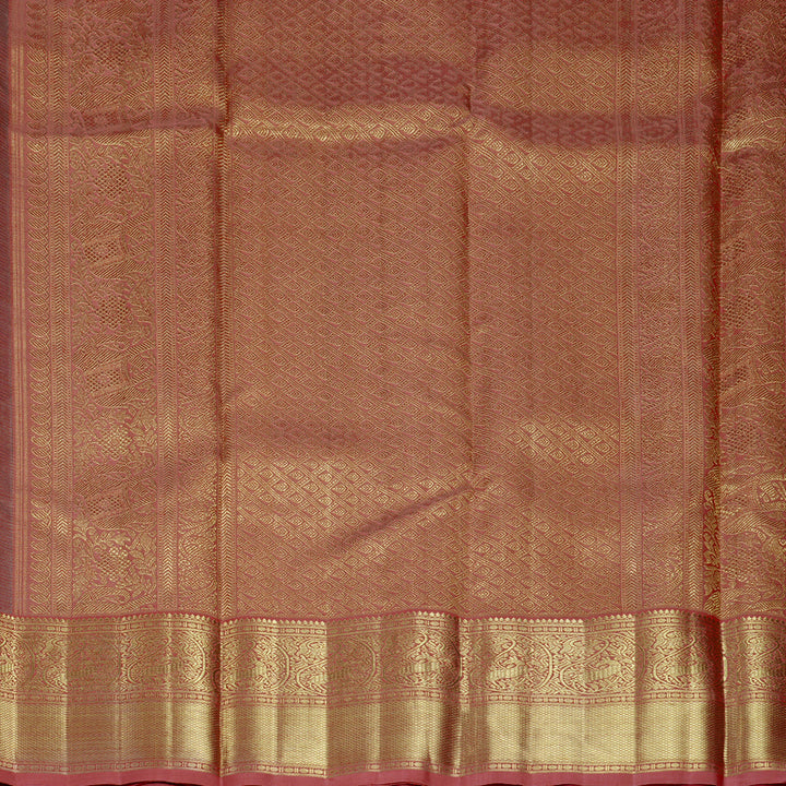 Hayagrivas Handloom Teal &amp; Pink (Shot Colour) Kanjivaram Silk Saree with Pink Border KBFL328I1-1-BF328-SBS