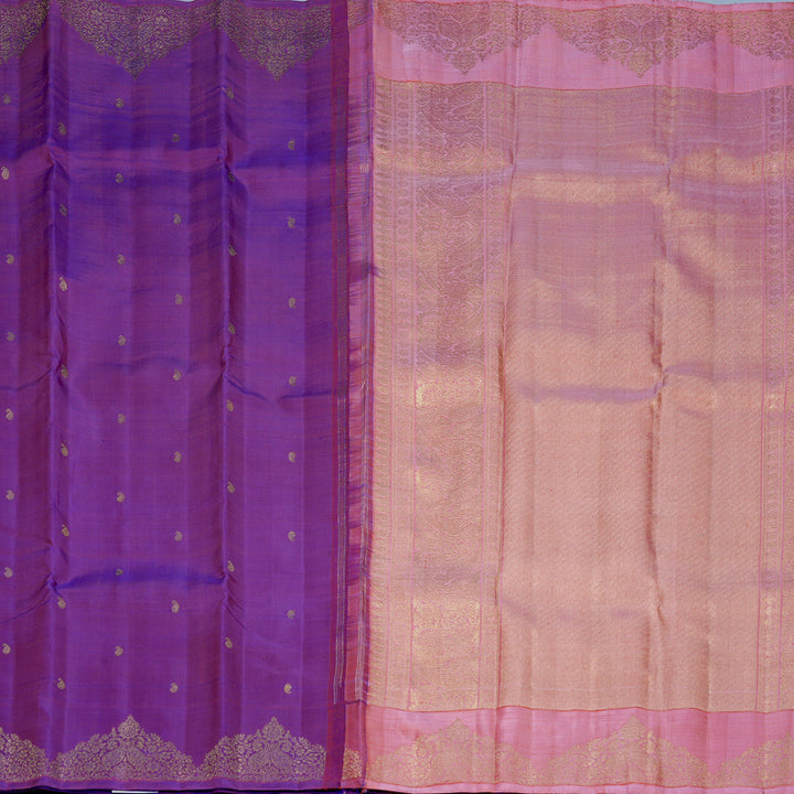Hayagrivas Handloom Purple Kanjivaram Silk Saree KBFL329I1-1-BF329-SBS