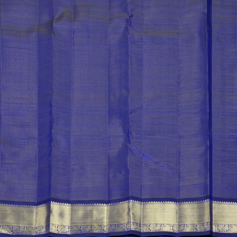 Hayagrivas Handloom Blue-Green Kanjivaram Silk Saree with Ink Blue Border KBFL330I1-1-BF330-SBS