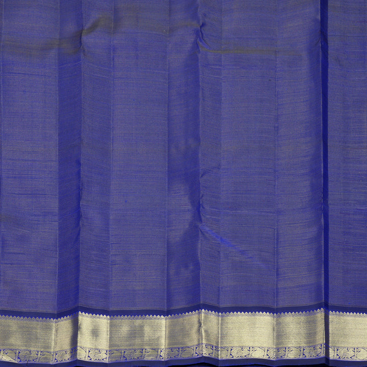 Hayagrivas Handloom Blue-Green Kanjivaram Silk Saree with Ink Blue Border KBFL330I1-1-BF330-SBS