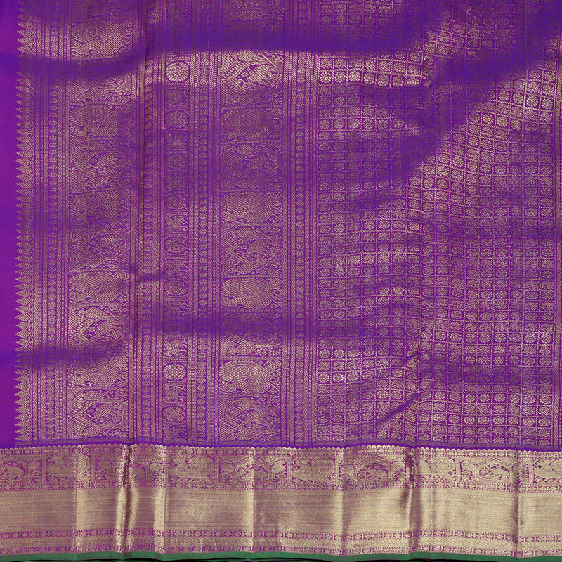 Hayagrivas Handloom Purple Ten Yards Silk Saree KBFL331I1-1-BF331-SBS
