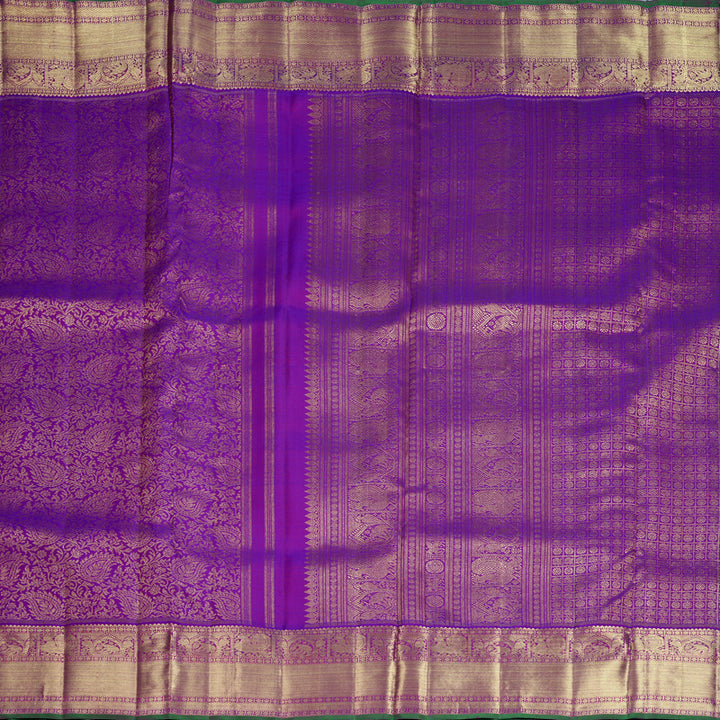 Hayagrivas Handloom Purple Ten Yards Silk Saree KBFL331I1-1-BF331-SBS